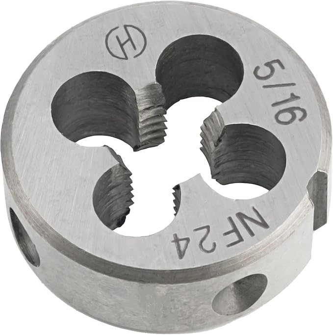 Aceteel 5/16"-24 UNF HSS Tap And Die Set, 5/16 x 24 UNF Machine Thread Tap And UNF Round Thread Die Right Hand