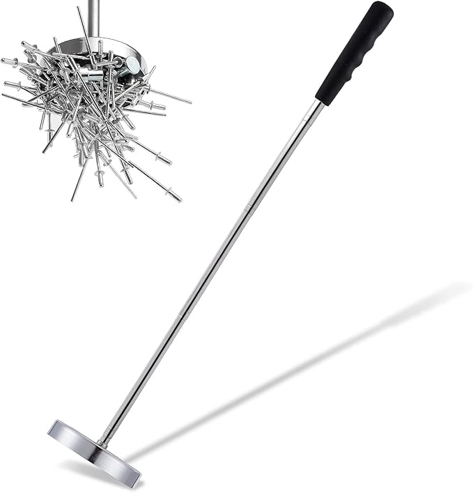 Telescoping Magnetic Sweeper Pickup Tool, Screws Parts Finder with 35LB Pull Capacity, Retractable 8.6" to 33" with Strong Magnet, Pick up Nails, Screws, and Metal Parts