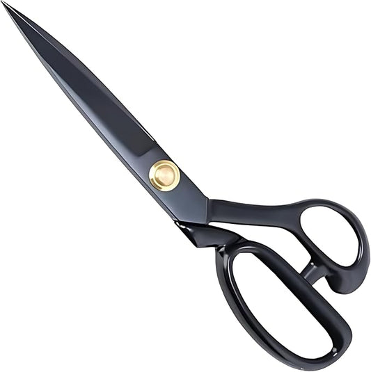 Professional Fabric Scissors 10'' - Heavy Duty Sewing Shears with High Carbon Steel Blades for Precise Cutting, Tailoring,Crafts, Industrial Strength Use, Sharp Precision Dressmaking Tools