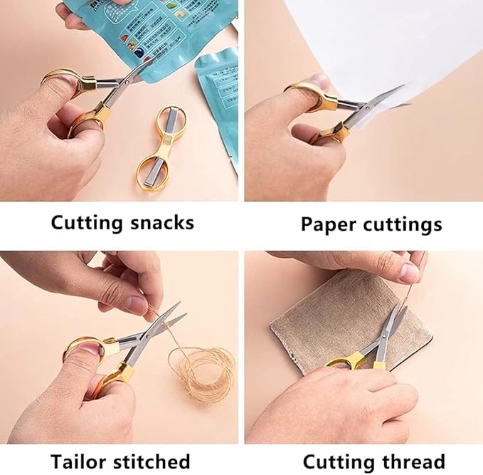 Folding Scissors, TSA Compliant and Portable, Compact, Safe Travel Scissors, Stainless Steel Retractable, 1 Pcs