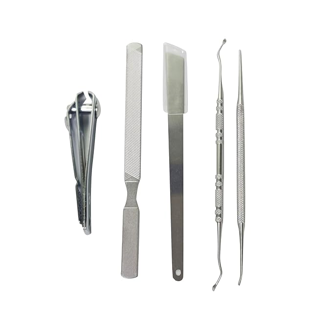 Ingrown Toenail Corrector Set with Breathable Toenail Strips, Curved Nail Corrector Patch, File and Lifter, Professional Pedicure Tools for Men and Women, Easy At-Home Toenail Care Kit