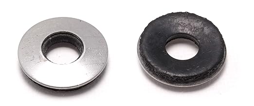 Bolt Dropper 5/16" x 3/4" Stainless Steel EPDM Bonded Sealing Washers (100 Pack), 1" OD Neoprene Backed Corrosion Resistant Load Distribution Water Tight Seal by Bolt Dropper