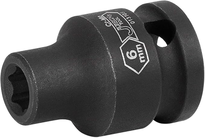 Jetech 3/8 Inch Drive 6mm Standard Impact Socket, Made with Chrome Molybdenum Alloy Steel, Heat Treated, 6-Point Design, Metric