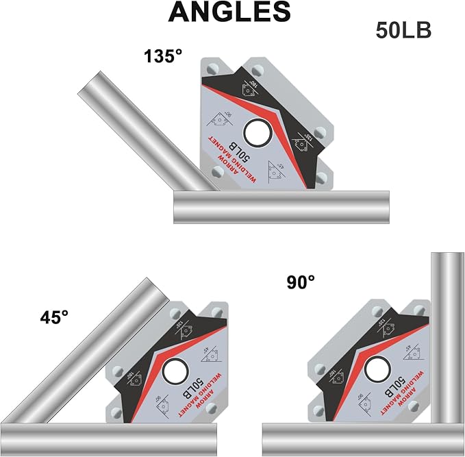GUTIMORE 50LB Welding Magnet 4pcs, Welding Magnetic Holder, Holding Power Welding Accessories