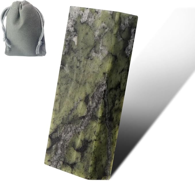 Mini Knife Sharpening Stone 1PC 10000# Whetstone Final Fine Polished Natural green Sharpener Oilstone (2 x 0.8 x 0.4 Inch)