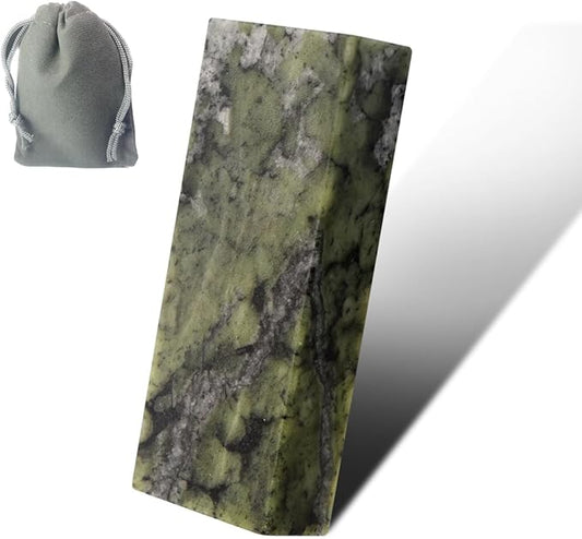 Mini Knife Sharpening Stone 1PC 10000# Whetstone Final Fine Polished Natural green Sharpener Oilstone (2 x 0.8 x 0.4 Inch)