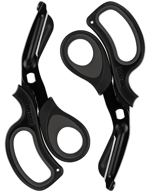 MEUUT 2 Pack Medical Scissors Trauma Shears for Nurses -Patented Bandage Scissors with Non-Stick Blades, Surgical Grade Shears Stainless Steel EMT Scissors for All Purpose