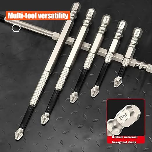 High-Magnetic Screwdriver Drill Bit,k5 Impact Resistant Non Slip bit,Strong Magnetic Durability Screwdriver Drill Bit Set,Anti-Slip Magnetic Electric Screwdriver Set,50 65 75 100 120 150mm (3*Sets)
