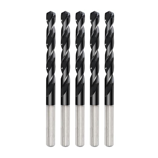 3/8 Inch Cobalt Drill Bit 5PCS | High Speed Steel | Drill Bit for Stainless Steel and Hardened Metal | HSS M35 Titanium Aluminum Nitride Coating