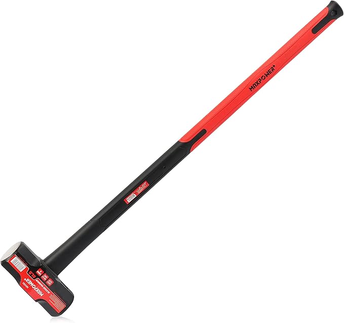 MAXPOWER 8lb Sledge Hammer, 32 inch Fiberglass Handle Length