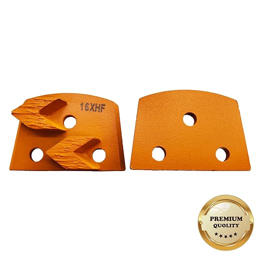 9 Pcs Pro Lavina Diamond Grinding Shoes Soft Bond for Hard Floor (Grit Optional), for Lavina Floor Grinding Machine (16 Grit - 2 Arrow Segment S Bond for Hard Floor)