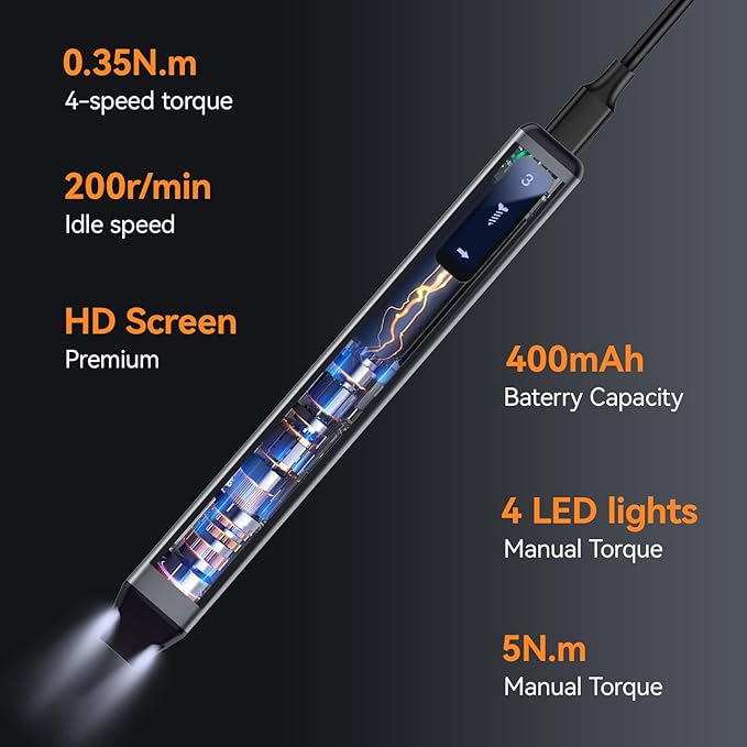 UF-TOOLS Mini Electric Screwdriver, 83 in 1 Cordless Rechargeable Small Power Screwdriver Set with 71 Bits, Led Light and Magnetic Mat, Professional Repair Tool for Phone Watch Camera Laptop PC
