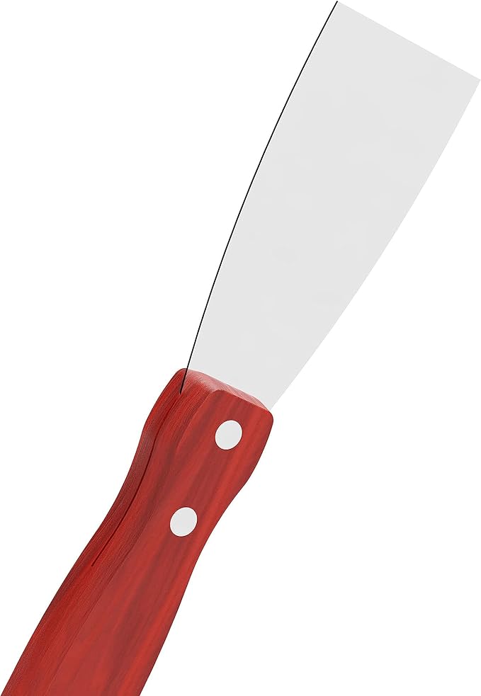Putty Knife, 2 Inch Stainless Steel Scraper Tool, Wooden Handle Metal Spackle Knives for Drywall, Decals, Wall Paper, Floor Tile, Patching, Painting, Taping, Scraping Coating