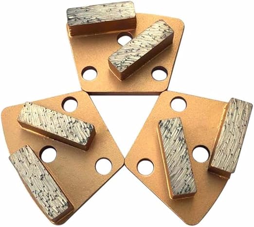 Trapezoidal Diamond Grinding Discs for Warrior, XtremePolishing & ASL Grinders, 18/20 Grit, Soft Bond, Set of 3PCS