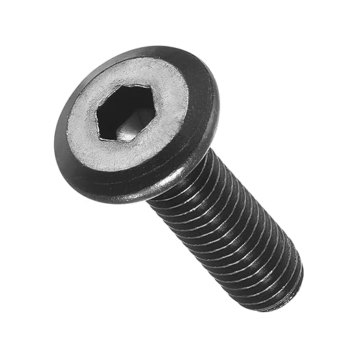 METALLIXITY Flat Head Hex Socket Cap Screws Bolts(M6-1x20) 25Pcs, Steel Hex Socket Furniture Bolts Screws - for Furniture Woodworking Project, Black