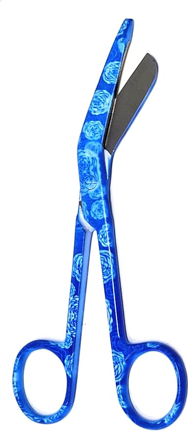 Set of 3 Assorted Pattern Nurse Doctor EMT Lister Bandage Scissors 5.5" (14cm), Stainless Steel, Premium Quality-Ideal Gift (PK4)