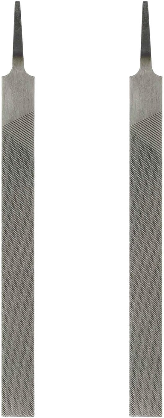 HARFINGTON 2pcs Flat Coarse Cut File 10" Double Cut Teeth High Carbon Steel Hand Rasp File without Handle for Metal Wood Deburring Removing