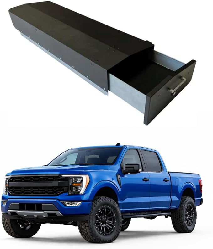 GearLok UnderSeat Truck Locker ??Secure Under Seat Storage for Ford F-Series Crew Cab Trucks ??Lockable Truck Organizers and Storage for Tools, Ammo and Equipment (Fits 41"x13"x4.5" Interior)