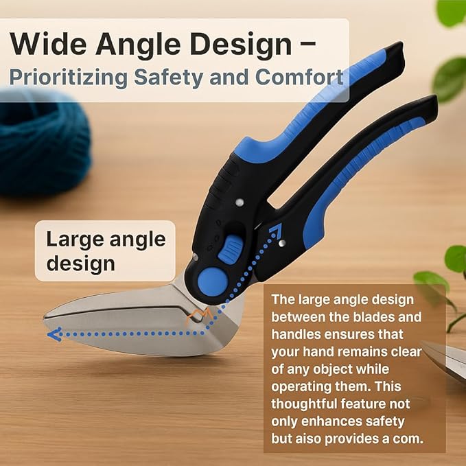 10In Multipurpose Heavy Duty Scissors竊똗tility Industrial Scissors- Stainless Steel with Serrated Blade, Perfect for Thick Fabrics, Leather, Cardboard, Wood, Carpets and Industrial Shears