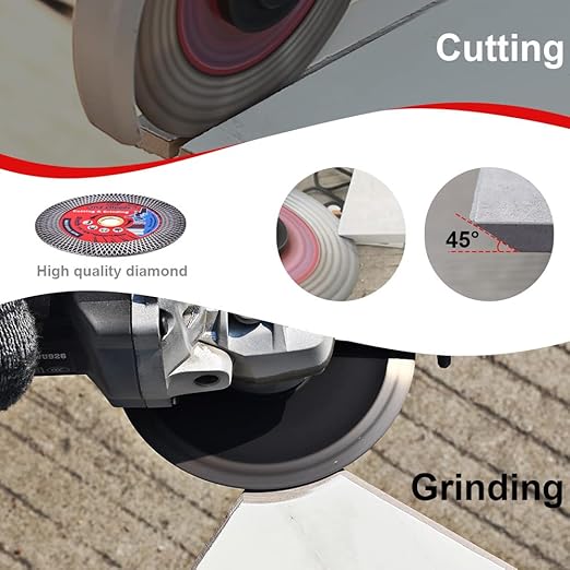 5" Tile Saw Blade Diamond Blade for Cutting and Grinding Porcelain Tile Granite Marble (5", 1)