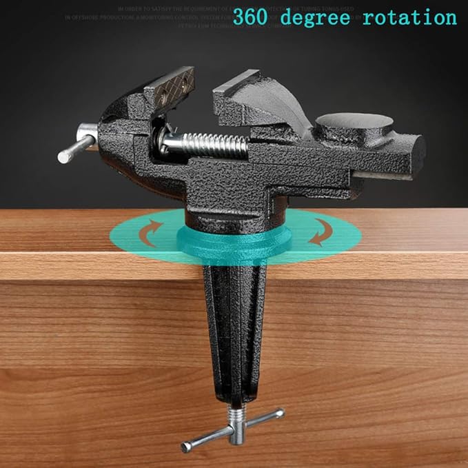 MYTEC Home Vise Clamp-On Vise, 3.0" black