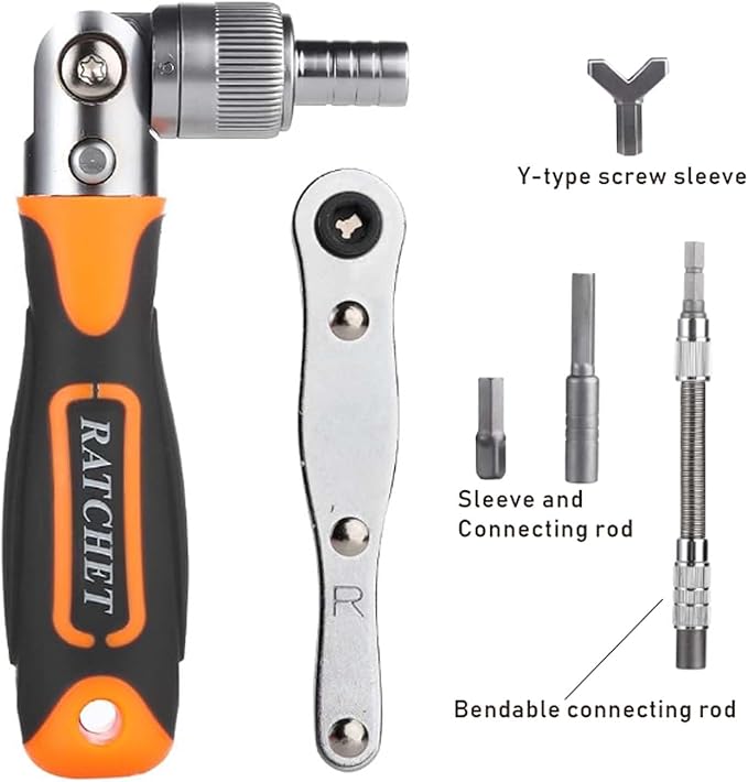 Ratchet Screwdriver Set, 38-in-1 Multifunctional Magnetic Screwdriver, Packed in a Plastic Box, Suitable for Home and Professional Work.
