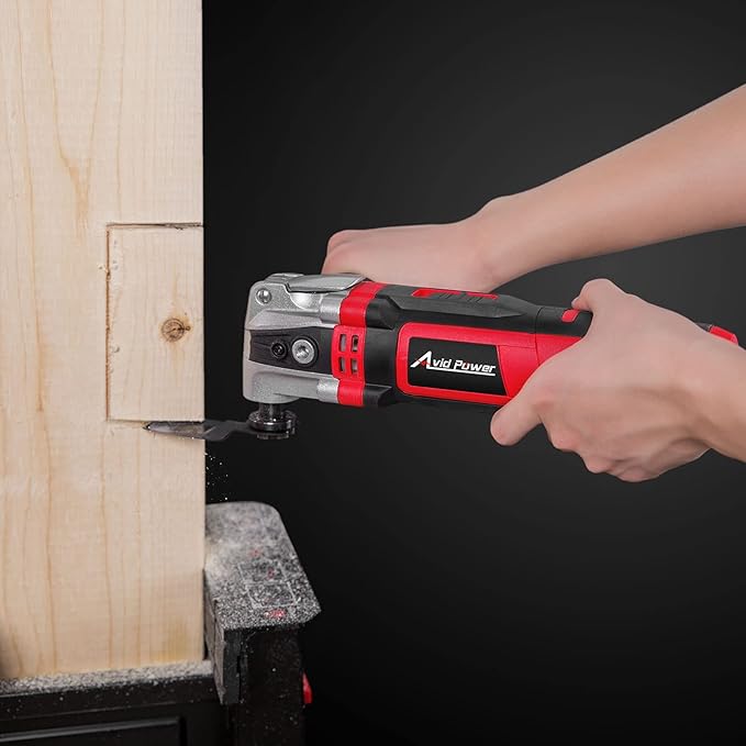 AVID POWER Oscillating Tool, 3.5-Amp Oscillating Multi Tool with 4.5째 Oscillation Angle, 6 Variable Speeds and 13pcs Saw Accessories, Auxiliary Handle and Carrying Bag