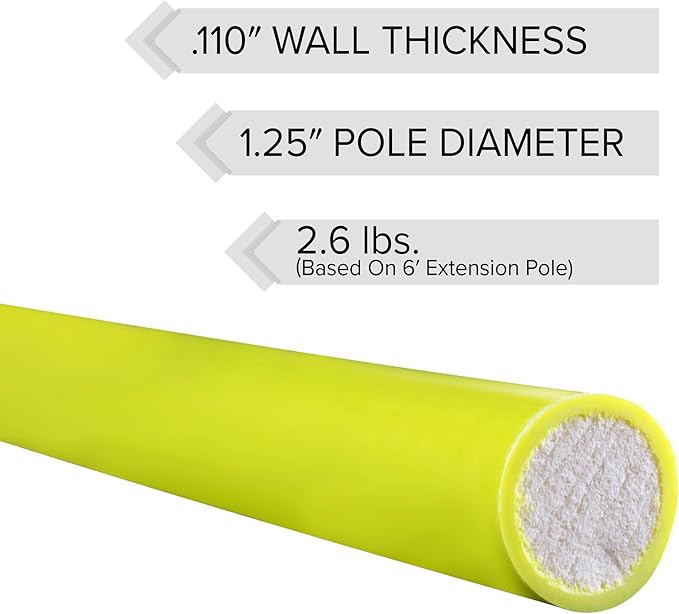 Jameson JE-Series Foam Core Complete Tree Trimming Kit – Arborist Line Clearance Set with Pruner, Rope, Saw Head, 16" Blade, Extension & Base Pole