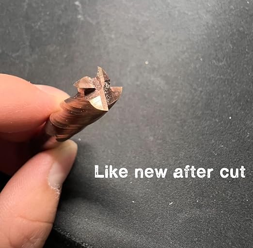 3/8" Square Nose Carbide End Mill Bits - 4 Flutes竊?/8" Diamter竊?-1/2'' Overall Length - Sharpness竊똃urable竊똕mooth Cutting