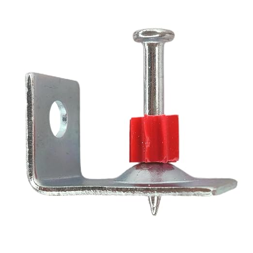 Powder Actuated Fasteners .300 Pins with accessory, 100pcs/pack (90째 Angle Clip, 1-1/4")