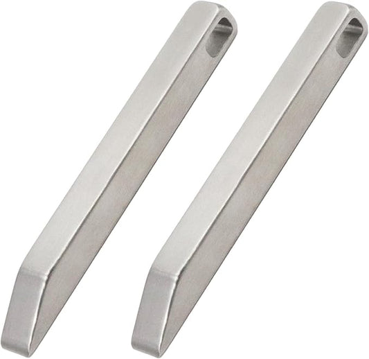 2 Pack EDC Pocket Pry Bar, Mini Prybar for Every Day Carry Small Titanium Key Chain, Portable Multitool, Screwdriver, Bottle Opener & Box Opener