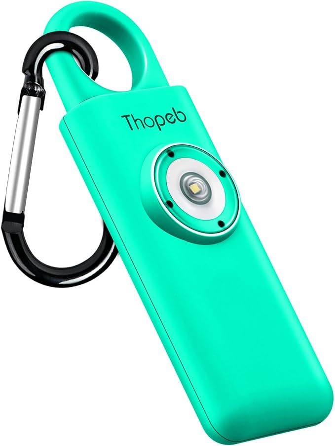 Thopeb?밫he Original Personal Safety Alarm for Women Self Defense ??Elders & Kids Self Defense Keychain Siren ??135dB Loud Siren Bird Sound ??Cute Key Chains Protection (Lake Green)