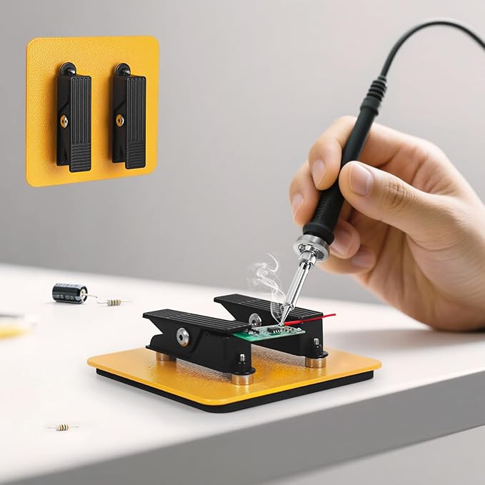 Magnetic Helping Hands Clamp Metal, Adjustable Third Hand Soldering Holder Stand For Small Electronics, Hobby DIY, Craft, Jewelry, PCB Repair Solder Aid Station