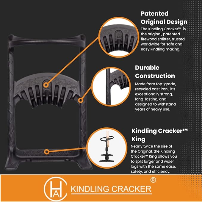Kindling Cracker XL Kindling Cracker King Firewood Splitter - Kindling Splitter Wood Splitter Wood Splitting Wedge Manual Log Splitter Wedge
