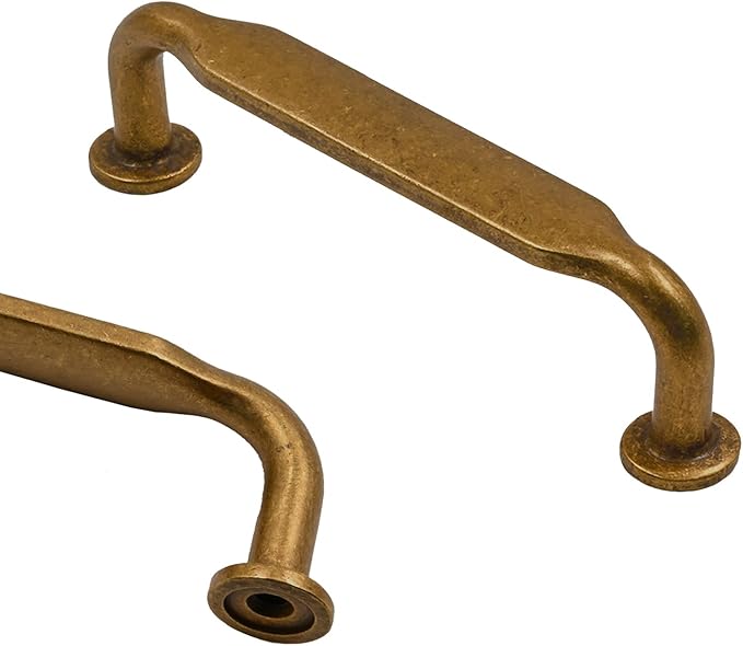 Asidrama 10 Pack 3 Inch(76mm) Antique Brass Kitchen Cabinet Handles, Cabinet Pulls Kitchen Cabinet Hardware for Cupboard Drawer Pulls