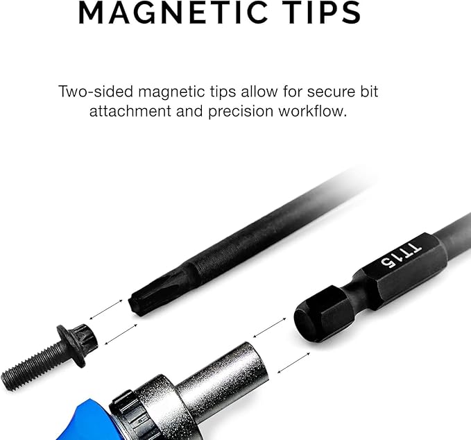 NEIKO 01149A Torx Head Drill Bit Set, 11-Piece Sizes TT6 to TT40 | Tamperproof Magnetic Torx Bits | 3 Quick Release Shanks | Premium S2 Steel | Compatible with Power Drills and Impact Drivers