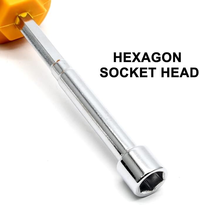 Piutouyar 8mm Socket Wrench Screwdriver, Hex Nut Driver, Steel Cushion Grip Screwdriver for Hand-Making, Repair
