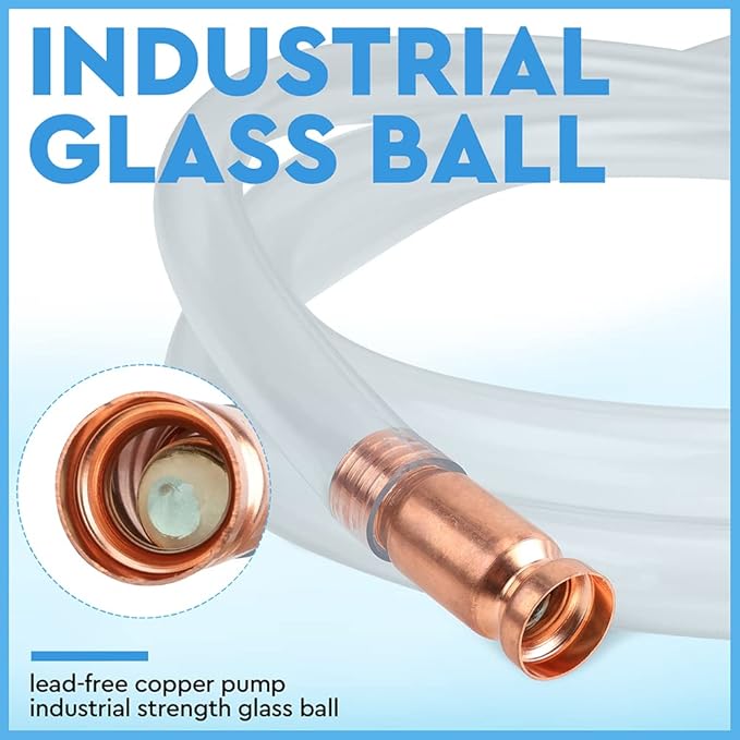 HORUSDY 10FT Multi-Purpose Super Easy Siphon Pump, 1/2??Valve, Durable Virgin Grade Tubing for Gas & Water Transfer, Ideal Siphon Hose for Boats, Cars, Emergency Use, and More
