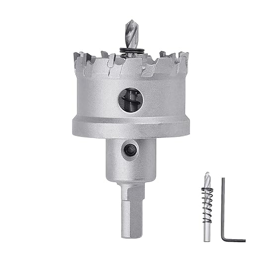 29mm (1-1/8 inch) Metal Steel Hole Saw with 2 Drill Bits, Hole Cutter for Thick Metal,Stainless Steel,Iron and Wood (29mm (1-1/8 inch))