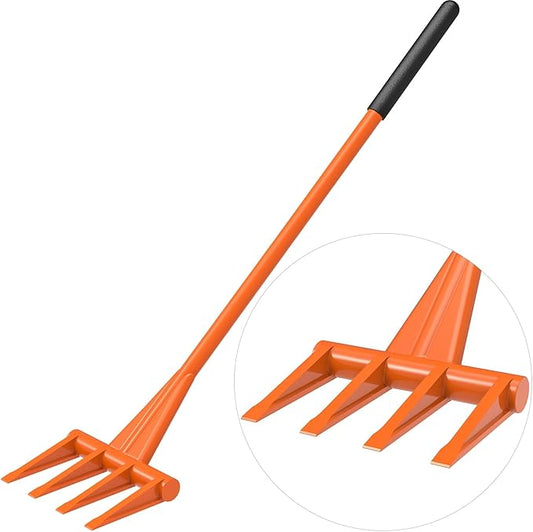 Dolibest 58'' Demo Bar, Heavy Duty 4-Tine Wrecking Bar with Ergonomic Handle for Efficient Wooden Demolition and Renovation, All-Steel Construction
