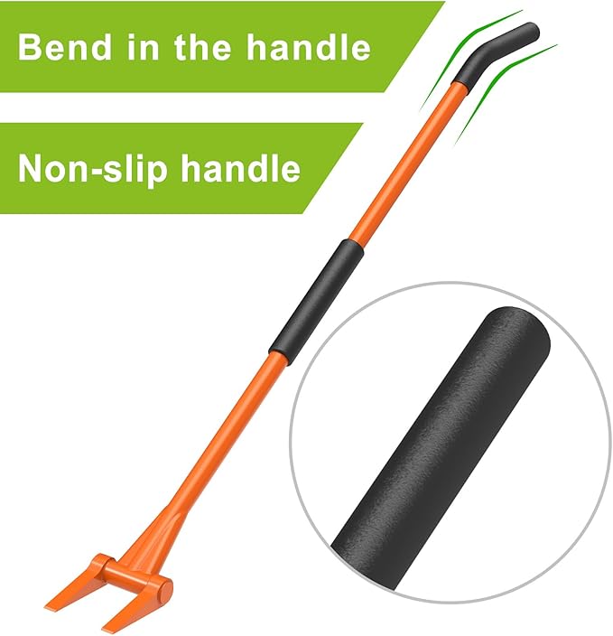 Demolition Tools - 2mm Steel Demo Deck Board Removal Tool for Wood Floors & Drywall Removal - Wrecking Bar for Contractors, Restoration, 58'' Curved Handle for a Good Lever