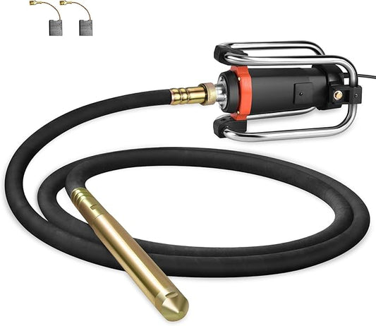 Seeutek Concrete Vibrating Tool - 1500W 16000 RPM Portable Pencil Cement Vibrator to Remove Air Bubbles and Level Concrete with 4.5m (14-3/4ft) Long Shaft Rod, Easy to Use
