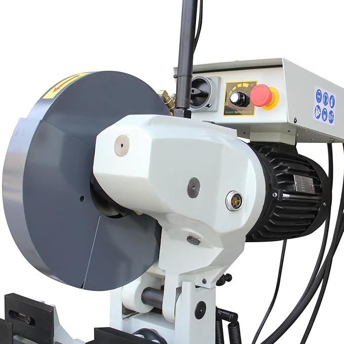 KAKA INDUSTRIAL Circular Coldsaw, 14 inch Variable Speed Metal Cutting Saw, 2HP 1-Phase Motor, 20-41 RPM, with Swivel Head and Coolant System for Steel and Ferrous Metals - CS-14V