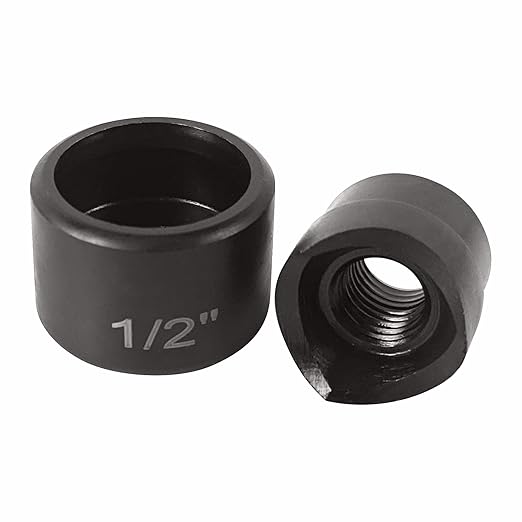 AMZCNC 1/2" Conduit Punch and Die for Hydraulic Knock Out Driver 7/16"-20UN Thread ((Conduit Hole Size) 1/2")(Actual Hole Size: 0.89")