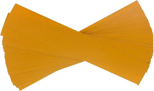 Dura-Gold Premium 1000 Grit Gold Pre-Cut PSA Longboard Sandpaper Sheets, Box of 20, 2-3/4" x 16-1/2" Self-Adhesive Stickyback Sandpaper for Automotive, Woodworking Air File Sander, Hand Sanding Block