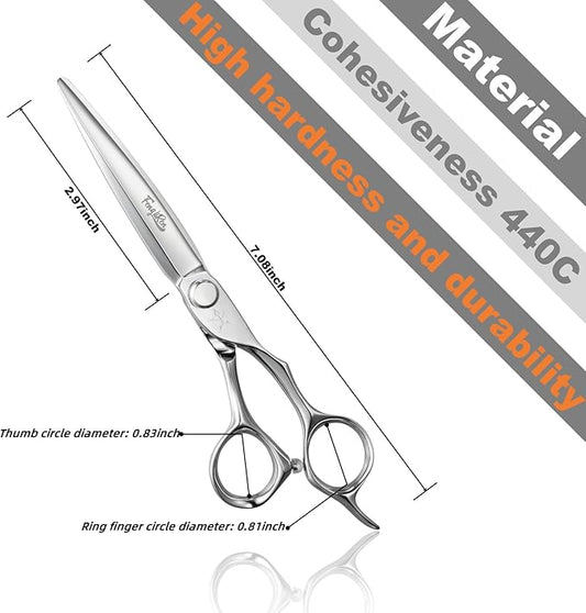 High-end Professional Extremely Very Sharp Barber Hair Cutting Scissors Hairdresser Shears For Hair 6.3 Inch Haircut Scissor Made Of Dynamic Steel Alloy For Hairdressing Salon and Home Use