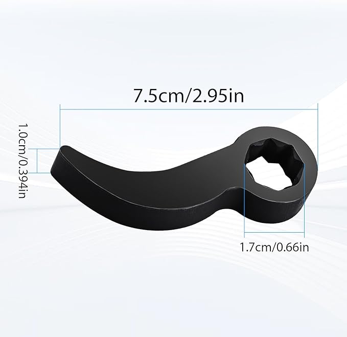 Pry Bar Wrench Adapter & Ratchet Pry Bar Attachment - Adjustable Angle Head, Extra-Strong Axle Removal Tool for Tight Spaces (1/2")