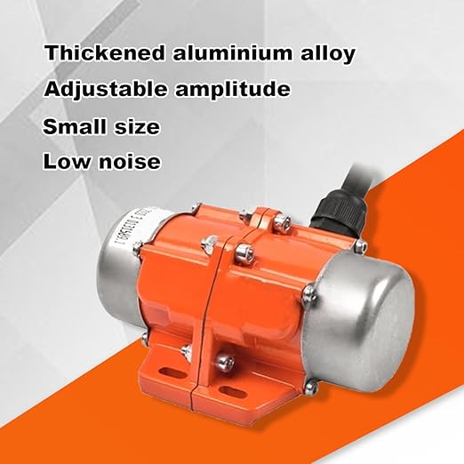 ATO AC 100W Concrete Vibrator Motor Adjustable Amplitude Easy to Install Low Noise Concrete Vibrating Motor Multi-Application Vibrator,1 Phase 3600rpm 110V, Used for Shaker Table, Sifters, Mixers