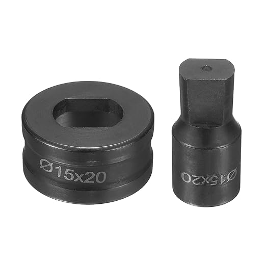 HARFINGTON Hydraulic Hole Punch Die 過15횞20mm Slot Hole 40Cr Steel Electric Punching Kit for CH70 Electric Punching Machine, Black