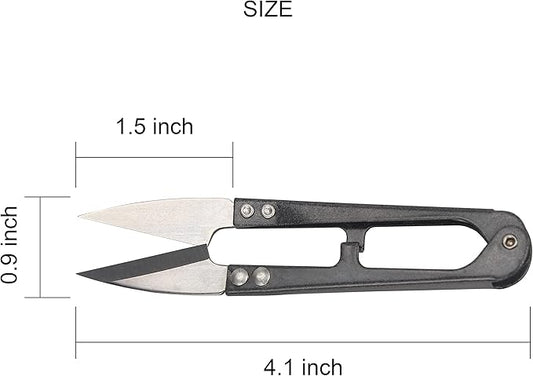 Sewing Scissors Yarn Thread Cutter 4.1inch Mini Small Snips Trimming Nipper Made of High-Carbon Steel Thread DIY Supplies for Stitch Embroidery, Knitting, Crafts (1, Black)